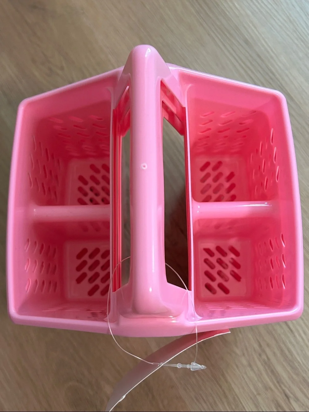 3 Pack Pink Plastic Storage Tote Caddy Organizer with Handle-4 Section Container